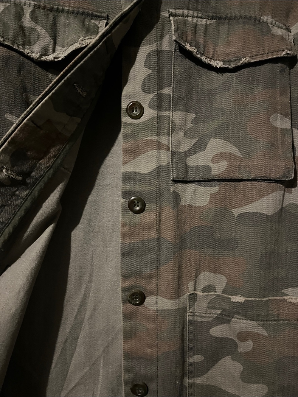 CoffeeShop Camo Field Shacket Jacket - Olive Green - Picture 5 of 9